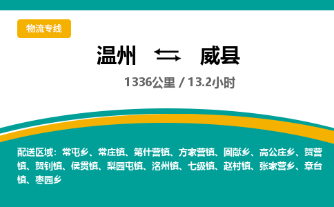 溫州到威縣物流專(zhuān)線